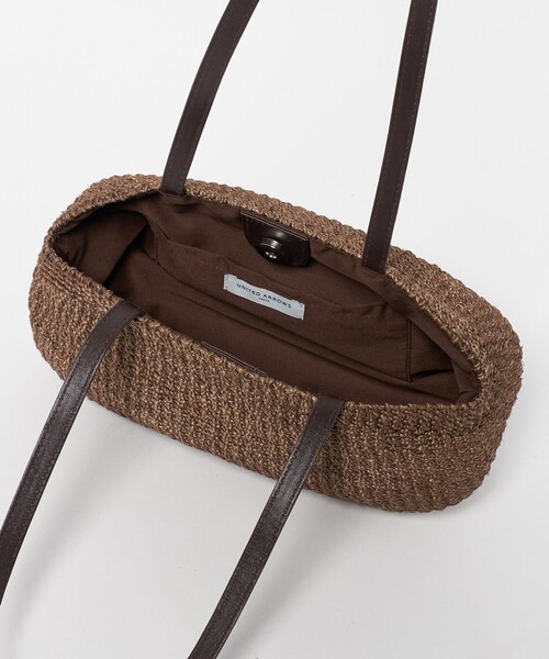 UNITED ARROWS（ユナイテッドアローズ）の「アバカ コクーン バッグ（かごバッグ・レディース・ダークブラウン/ブラック・FREE）」の8枚目の写真