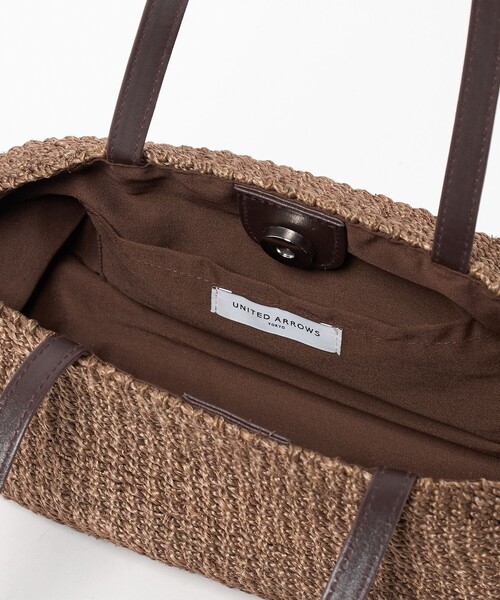 UNITED ARROWS（ユナイテッドアローズ）の「アバカ コクーン バッグ（かごバッグ・レディース・ダークブラウン/ブラック・FREE）」の9枚目の写真