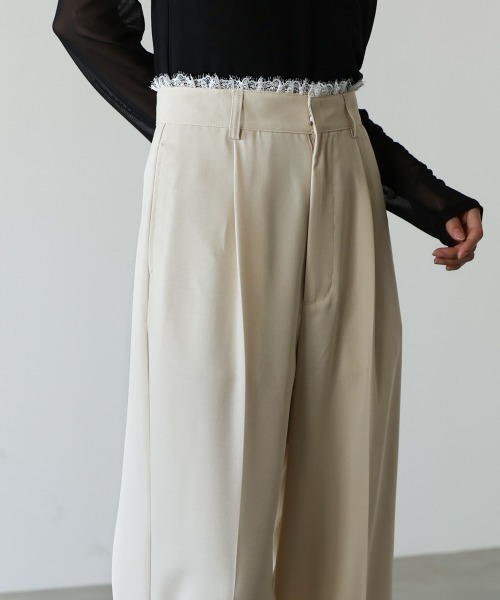 Bab(バブ)の「【サイズ展開あり】ウエストレースパンツ(その他パンツ・レディース・ライトグレー/ブラック/ライトベージュ・S/M/L)」の1枚目の写真