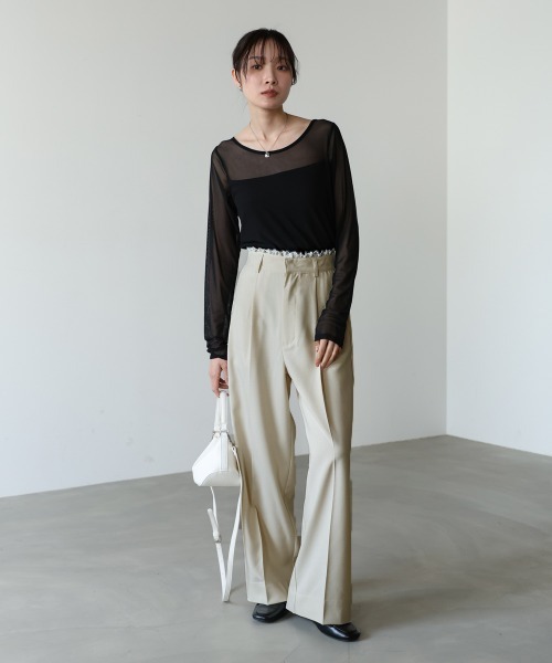 Bab(バブ)の「【サイズ展開あり】ウエストレースパンツ(その他パンツ・レディース・ライトグレー/ブラック/ライトベージュ・S/M/L)」の10枚目の写真