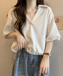 【スポーティカジュアル】スキッパートップス