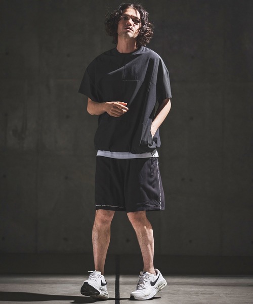 GLIMCLAP（グリムクラップ）の「mp14931- Graphic Print Open Collar Shorts ショートパンツ(202-047-gls-cg)（その他パンツ・メンズ・ブラック・S/M/L）」の15枚目の写真