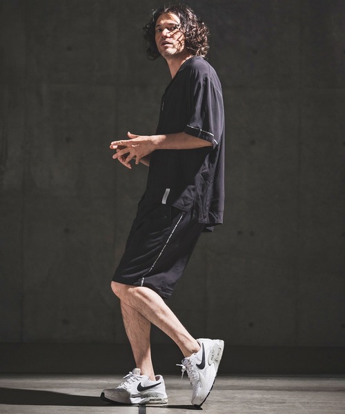 GLIMCLAP（グリムクラップ）の「mp14931- Graphic Print Open Collar Shorts ショートパンツ(202-047-gls-cg)（その他パンツ・メンズ・ブラック・S/M/L）」の16枚目の写真