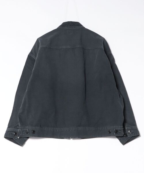 Lee(リー)の「Lee/リー SUPERSIZED ビッグシルエットジップアップデニムジャケット/DUNGAREES セットアップ対応(デニムジャケット・メンズ・チャコール/ブラウン・SMALL/MEDIUM/LARGE)」の4枚目の写真
