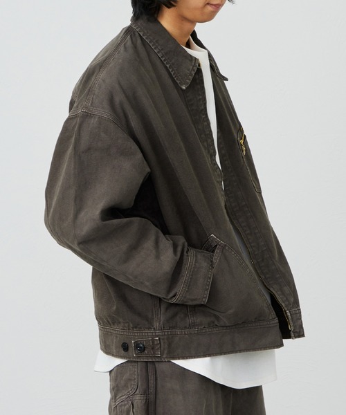 Lee(リー)の「Lee/リー SUPERSIZED ビッグシルエットジップアップデニムジャケット/DUNGAREES セットアップ対応(デニムジャケット・メンズ・チャコール/ブラウン・SMALL/MEDIUM/LARGE)」の14枚目の写真
