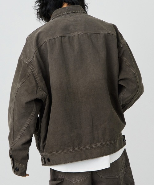 Lee(リー)の「Lee/リー SUPERSIZED ビッグシルエットジップアップデニムジャケット/DUNGAREES セットアップ対応(デニムジャケット・メンズ・チャコール/ブラウン・SMALL/MEDIUM/LARGE)」の15枚目の写真
