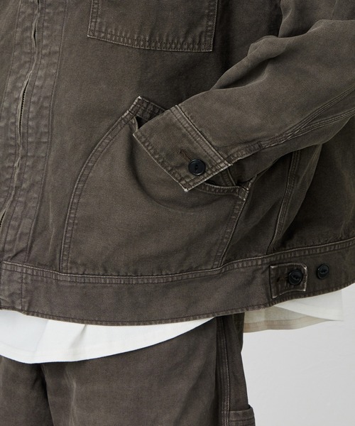 Lee(リー)の「Lee/リー SUPERSIZED ビッグシルエットジップアップデニムジャケット/DUNGAREES セットアップ対応(デニムジャケット・メンズ・チャコール/ブラウン・SMALL/MEDIUM/LARGE)」の18枚目の写真