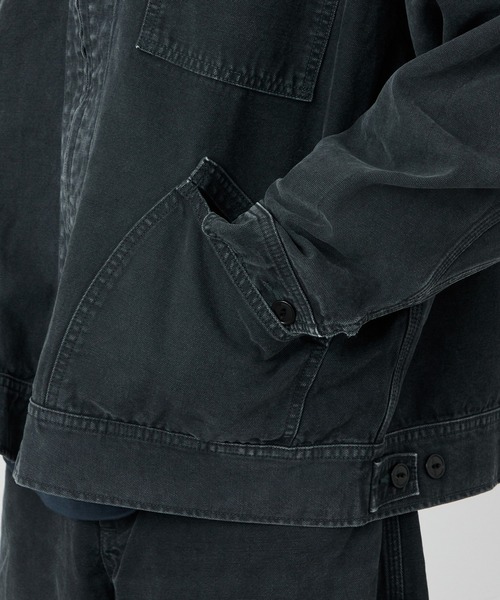 Lee(リー)の「Lee/リー SUPERSIZED ビッグシルエットジップアップデニムジャケット/DUNGAREES セットアップ対応(デニムジャケット・メンズ・チャコール/ブラウン・SMALL/MEDIUM/LARGE)」の7枚目の写真