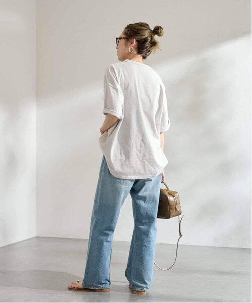 FRAMeWORK(フレームワーク)の「≪WEB限定 / 追加≫オーバーTEE 2(Tシャツ/カットソー・レディース・グリーン/ホワイト/ライトグレー/チャコールグレー・FREE)」の8枚目の写真