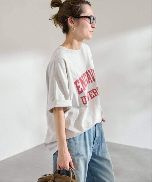 FRAMeWORK(フレームワーク)の「≪WEB限定 / 追加≫オーバーTEE 2(Tシャツ/カットソー・レディース・グリーン/ホワイト/ライトグレー/チャコールグレー・FREE)」の10枚目の写真