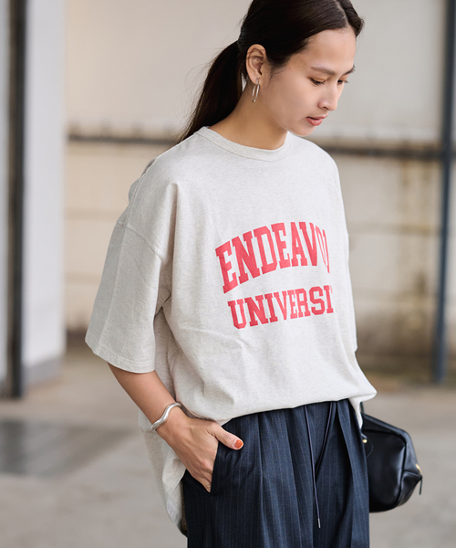 FRAMeWORK(フレームワーク)の「≪WEB限定 / 追加≫オーバーTEE 2(Tシャツ/カットソー・レディース・グリーン/ホワイト/ライトグレー/チャコールグレー・FREE)」の20枚目の写真