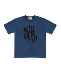 SLOWACID | ブラーリーロゴ半袖Tシャツ[ディープブルー](Tシャツ/カットソー)