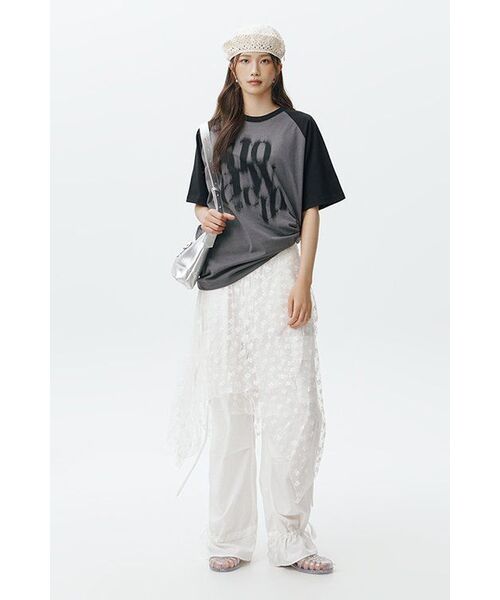 SLOWACID（スローアシッド）の「ブラーリーロゴ半袖Tシャツ[ディープブルー]（Tシャツ/カットソー・レディース・その他・X-LARGE/SMALL/LARGE/MEDIUM）」の9枚目の写真