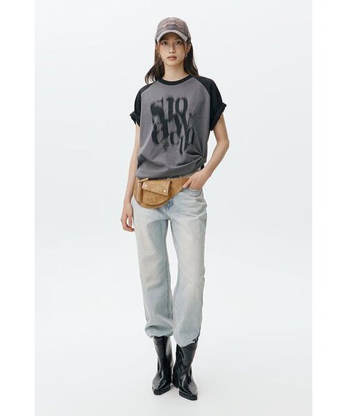 SLOWACID（スローアシッド）の「ブラーリーロゴ半袖Tシャツ[ディープブルー]（Tシャツ/カットソー・レディース・その他・X-LARGE/SMALL/LARGE/MEDIUM）」の4枚目の写真