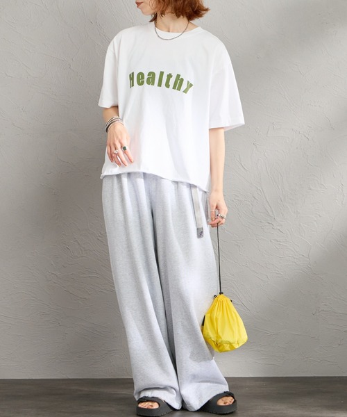 FUNG（ファング）の「[FUNG/ファング] HEALTHY カットオフ プリントＴシャツ（Tシャツ/カットソー・レディース・ブラック/ホワイト・M）」の9枚目の写真