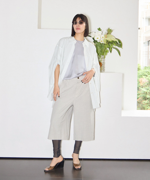 SAYAKADAVIS(サヤカディヴィス)の「SAYAKA DAVIS WIDE CAPRIS WPT16-HCT:ハーフパンツ(その他パンツ・レディース・ベージュ・SMALL)」の16枚目の写真