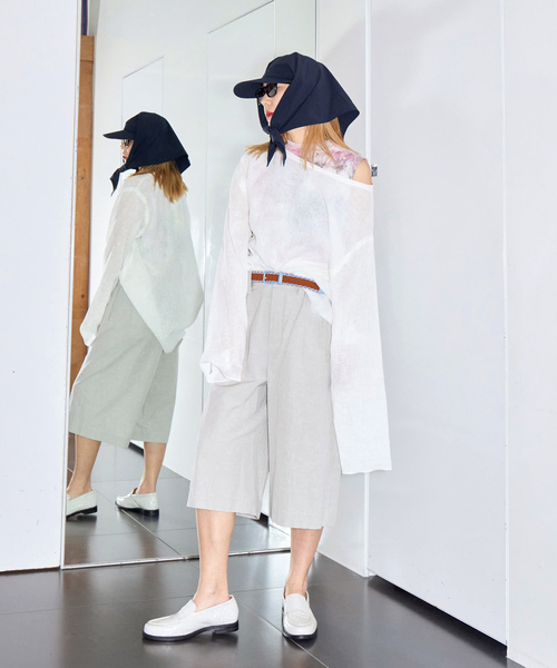 SAYAKADAVIS(サヤカディヴィス)の「SAYAKA DAVIS WIDE CAPRIS WPT16-HCT:ハーフパンツ(その他パンツ・レディース・ベージュ・SMALL)」の13枚目の写真