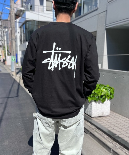 STUSSY(ステューシー)の「【STUSSY】ステューシー BASIC LOGO LONG SLEEVE ロゴ ロングスリーブ 長袖 Tシャツ(Tシャツ/カットソー・メンズ・ブラック/ホワイト・M/L/XL)」の9枚目の写真