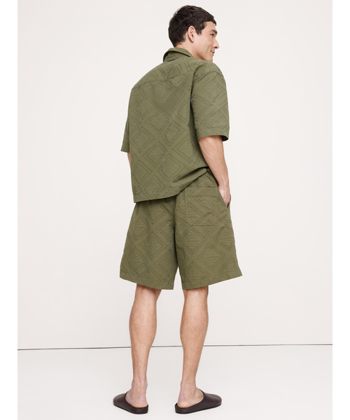 Banana Republic（バナナリパブリック）の「11インチ コットン ジャカード プルオンショートパンツ（その他パンツ・メンズ・オリーブ/ブラック・S/M/L/XL）」の6枚目の写真