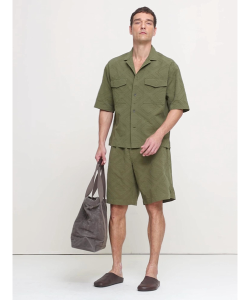 Banana Republic（バナナリパブリック）の「11インチ コットン ジャカード プルオンショートパンツ（その他パンツ・メンズ・オリーブ/ブラック・S/M/L/XL）」の9枚目の写真