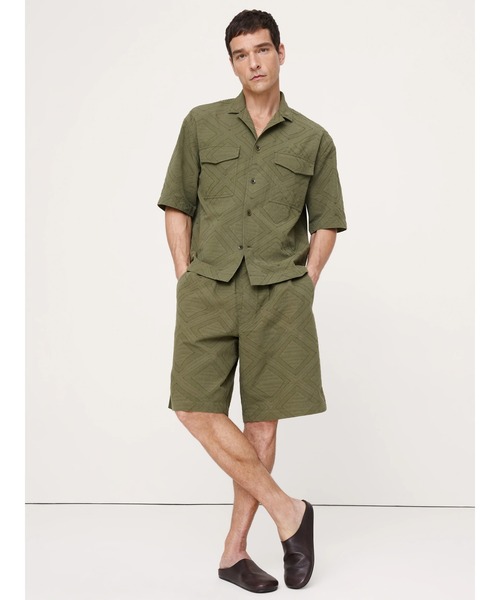 Banana Republic（バナナリパブリック）の「11インチ コットン ジャカード プルオンショートパンツ（その他パンツ・メンズ・オリーブ/ブラック・S/M/L/XL）」の4枚目の写真