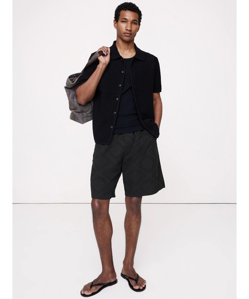 Banana Republic（バナナリパブリック）の「11インチ コットン ジャカード プルオンショートパンツ（その他パンツ・メンズ・オリーブ/ブラック・S/M/L/XL）」の3枚目の写真