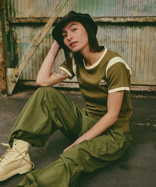Kappa(カッパ)の「メッセージ半袖Tシャツ(Tシャツ/カットソー・レディース・ブラック/カーキ・LARGE/MEDIUM/SMALL)」の3枚目の写真