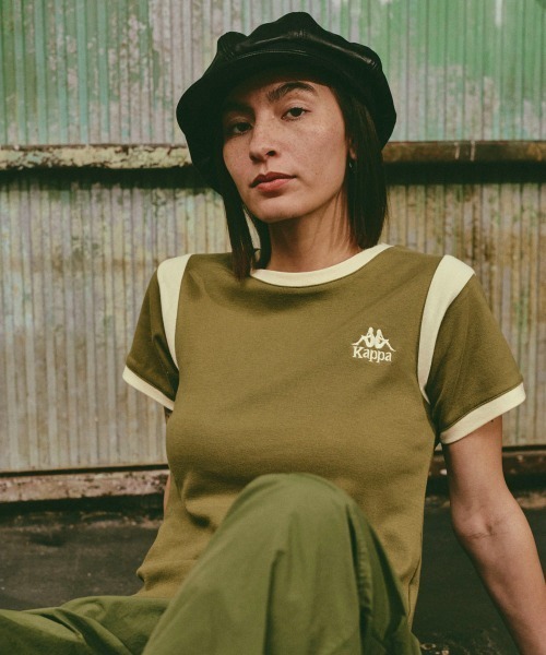 Kappa(カッパ)の「メッセージ半袖Tシャツ(Tシャツ/カットソー・レディース・ブラック/カーキ・LARGE/MEDIUM/SMALL)」の4枚目の写真