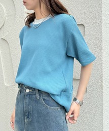 【narifuri】マルチワッフルクルーネックTシャツ NF1174