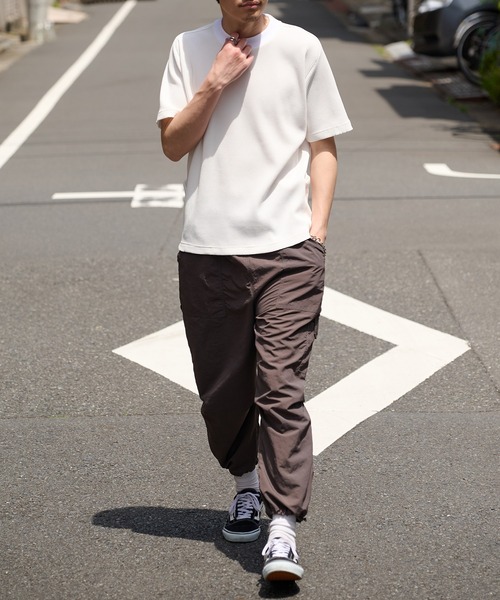 narifuri(ナリフリ)の「【narifuri】マルチワッフルクルーネックTシャツ NF1174(Tシャツ/カットソー・メンズ・ブラック/カーキ/ライトグレー/ホワイト/チャコールグレー/ターコイズブルー・S/M/L/XL/XS)」の22枚目の写真