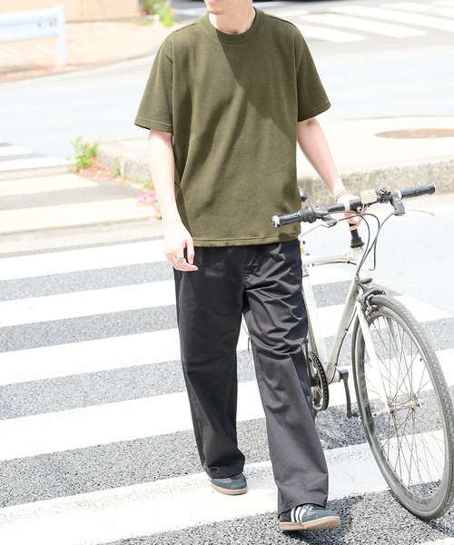 narifuri(ナリフリ)の「【narifuri】マルチワッフルクルーネックTシャツ NF1174(Tシャツ/カットソー・メンズ・ブラック/カーキ/ライトグレー/ホワイト/チャコールグレー/ターコイズブルー・S/M/L/XL/XS)」の13枚目の写真