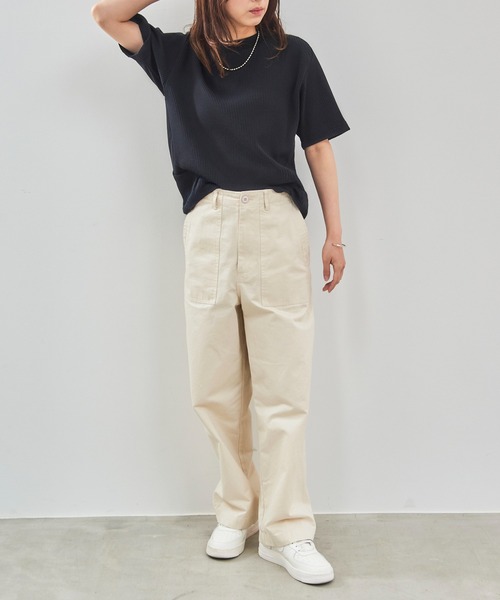 narifuri(ナリフリ)の「【narifuri】マルチワッフルクルーネックTシャツ NF1174(Tシャツ/カットソー・メンズ・ブラック/カーキ/ライトグレー/ホワイト/チャコールグレー/ターコイズブルー・S/M/L/XL/XS)」の17枚目の写真