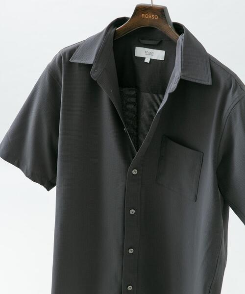 URBAN RESEARCH ROSSO MEN(アーバンリサーチロッソメン)の「『WEB限定』『XLサイズあり』『吸水速乾』Air Stretch レギュラーカラーシャツ(シャツ/ブラウス・メンズ・ブラック/ブラウン/ネイビー/チャコールグレー・X-LARGE/LARGE/MEDIUM/SMALL)」の2枚目の写真