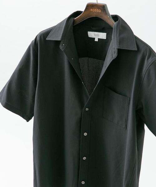 URBAN RESEARCH ROSSO MEN(アーバンリサーチロッソメン)の「『WEB限定』『XLサイズあり』『吸水速乾』Air Stretch レギュラーカラーシャツ(シャツ/ブラウス・メンズ・ブラック/ブラウン/ネイビー/チャコールグレー・X-LARGE/LARGE/MEDIUM/SMALL)」の1枚目の写真