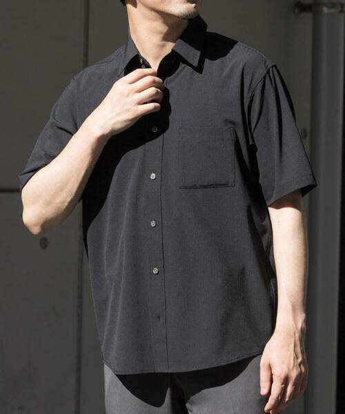 URBAN RESEARCH ROSSO MEN(アーバンリサーチロッソメン)の「『WEB限定』『XLサイズあり』『吸水速乾』Air Stretch レギュラーカラーシャツ(シャツ/ブラウス・メンズ・ブラック/ブラウン/ネイビー/チャコールグレー・X-LARGE/LARGE/MEDIUM/SMALL)」の9枚目の写真