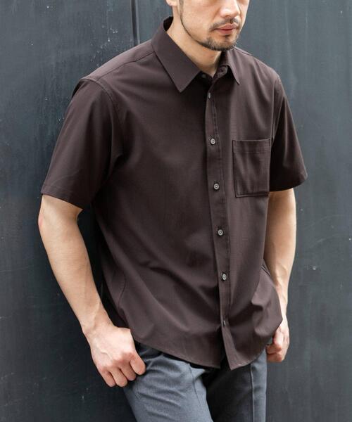 URBAN RESEARCH ROSSO MEN(アーバンリサーチロッソメン)の「『WEB限定』『XLサイズあり』『吸水速乾』Air Stretch レギュラーカラーシャツ(シャツ/ブラウス・メンズ・ブラック/ブラウン/ネイビー/チャコールグレー・X-LARGE/LARGE/MEDIUM/SMALL)」の20枚目の写真