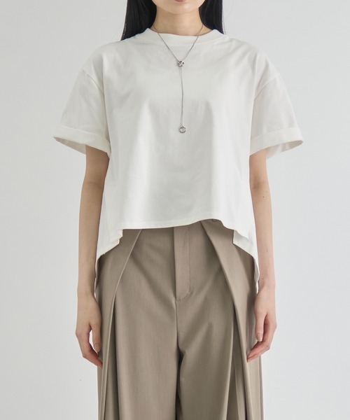 CITY TOKYO(シティトウキョウ)の「【CITY TOKYO/シティートウキョウ】High Low Design Tops/ハイローデザイントップス(Tシャツ/カットソー・レディース・ライトブルー/ホワイト/ブラック・FREE)」の22枚目の写真