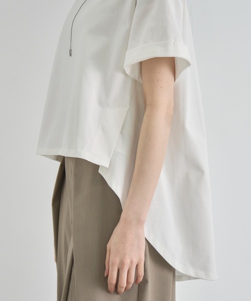 CITY TOKYO(シティトウキョウ)の「【CITY TOKYO/シティートウキョウ】High Low Design Tops/ハイローデザイントップス(Tシャツ/カットソー・レディース・ライトブルー/ホワイト/ブラック・FREE)」の16枚目の写真