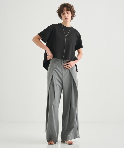 CITY TOKYO(シティトウキョウ)の「【CITY TOKYO/シティートウキョウ】High Low Design Tops/ハイローデザイントップス(Tシャツ/カットソー・レディース・ライトブルー/ホワイト/ブラック・FREE)」の17枚目の写真