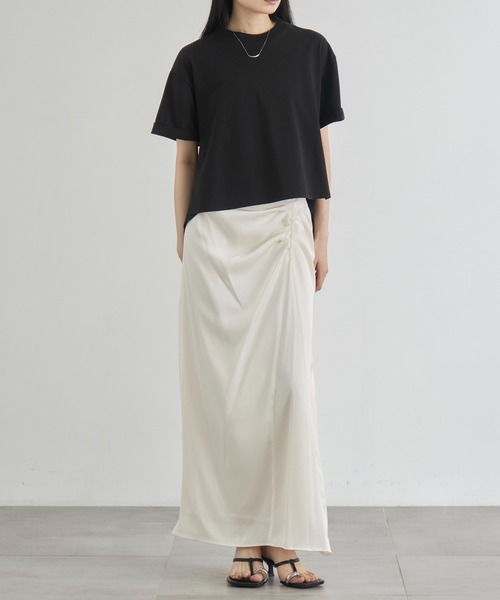 CITY TOKYO(シティトウキョウ)の「【CITY TOKYO/シティートウキョウ】High Low Design Tops/ハイローデザイントップス(Tシャツ/カットソー・レディース・ライトブルー/ホワイト/ブラック・FREE)」の21枚目の写真