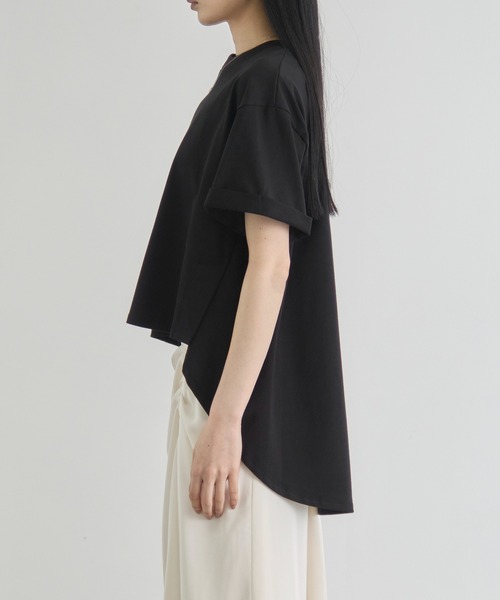 CITY TOKYO(シティトウキョウ)の「【CITY TOKYO/シティートウキョウ】High Low Design Tops/ハイローデザイントップス(Tシャツ/カットソー・レディース・ライトブルー/ホワイト/ブラック・FREE)」の11枚目の写真