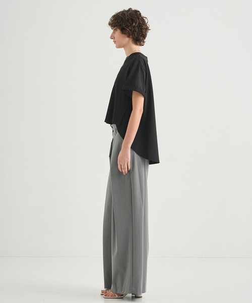 CITY TOKYO(シティトウキョウ)の「【CITY TOKYO/シティートウキョウ】High Low Design Tops/ハイローデザイントップス(Tシャツ/カットソー・レディース・ライトブルー/ホワイト/ブラック・FREE)」の19枚目の写真