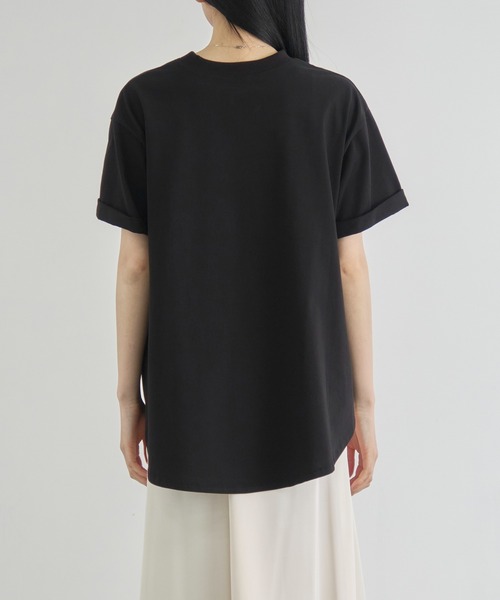 CITY TOKYO(シティトウキョウ)の「【CITY TOKYO/シティートウキョウ】High Low Design Tops/ハイローデザイントップス(Tシャツ/カットソー・レディース・ライトブルー/ホワイト/ブラック・FREE)」の12枚目の写真