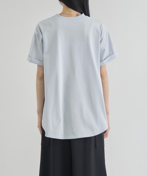 CITY TOKYO(シティトウキョウ)の「【CITY TOKYO/シティートウキョウ】High Low Design Tops/ハイローデザイントップス(Tシャツ/カットソー・レディース・ライトブルー/ホワイト/ブラック・FREE)」の9枚目の写真