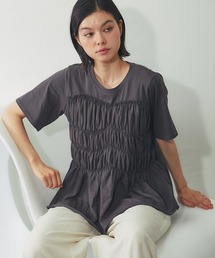 SMILE ORCHID | 【接触冷感】フロントシャーリングカットソー(Tシャツ/カットソー)