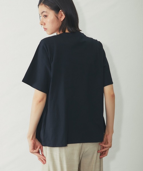 SMILE ORCHID(スマイルオーキッド)の「【接触冷感】フロントシャーリングカットソー(Tシャツ/カットソー・レディース・チャコールグレー/アイボリー/ブラック・M)」の12枚目の写真