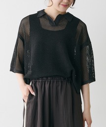 PUAL CE CIN | メッシュニットポロ(ポロシャツ)