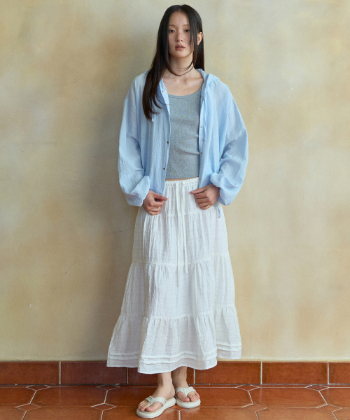 WEDNESDAYOASISFORWOMEN(ウェンズデー オアシス フォー ウーマン)の「アイスウィンドフードジャケット_BLUE(WB6OT09)(ナイロンジャケット・レディース・ブルー・FREE)」の3枚目の写真