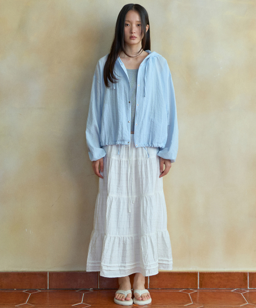 WEDNESDAYOASISFORWOMEN(ウェンズデー オアシス フォー ウーマン)の「アイスウィンドフードジャケット_BLUE(WB6OT09)(ナイロンジャケット・レディース・ブルー・FREE)」の4枚目の写真