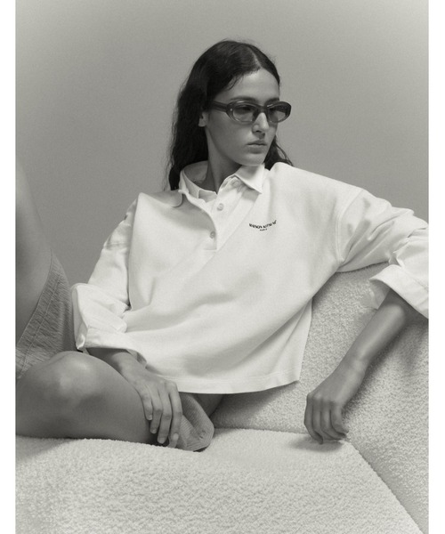 Maison Kitsune（メゾンキツネ）の「MAISON KITSUNE PARIS OVERSIZE POLO（ポロシャツ・レディース・ベージュ・L/M/S）」の7枚目の写真